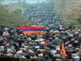 تظاهرات مخالفان دولت در ارمنستان