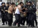 تظاهرات اویغورهای ترکیه در اعتراض به خشونتهای اخیر چین و زد و خورد معترضان با پلیس ترکیه