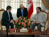 دیداراحمدی نژاد با وزیر خارجه تركیه در تبریز