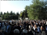 تظاهرات مردم آستارای جمهوری آذربایجان در محكومیت اقدام پلیس باکو در سرکوب عزاداران روز 28 صفر