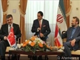 رییس مجلس شورای اسلامی كشورمان با رئیس جمهوری و رئیس مجلس تركیه دیدار كرد