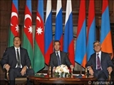 امضاء بیانیه مشترك از سوی روسای جمهور روسیه، آذربایجان و ارمنستان