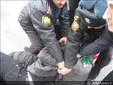 درگیری پلیس و اولیاء دانش آموزان محجبه مقابل مدارس جمهوری آذربایجان
