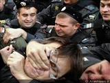 بازداشت عده ای از تظاهر کنندگان ضد دولت در روسیه