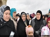 تجمع والدین دانش‌آموزان محجبه آذربایجانی در برابر اداره مسلمان قفقاز