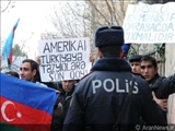 تظاهرات مقابل سفارت امریکا در باکو 