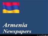 مهم ترین عناوین روزنامه های جمهوری ارمنستان در 24 فروردین 90