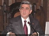 استقبال رئیس جمهوری ارمنستان از مشارکت کشورهای ذینفع در جهت تقویت صلح در منطقه قفقاز