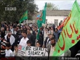 تجمع ضد صهیونیستی  مردم نارداران جمهوری آذربایجان در روز قدس 