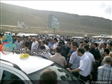 تجمع اعتراض آمیز در بازار صدرک باکو 