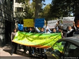 ممنوعیت حجاب در مدارس جمهوری آذربایجان در مقابل سفارت این کشور در تهران محکوم شد 