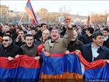 تظاهرات شبانه روزی اپوزیسیون ارمنستان 