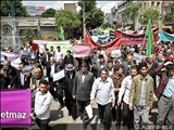 راهپیمایی مردم اردبیل در محکومیت رژه همجنس‌بازان در باکو  و حمایت از مردم بحرین 