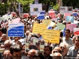 راهپیمایی مردم تبریز در حمایت از مسلمانان جمهوری آذربایجان و بحرین
