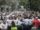 راهپیمایی در باکو/ ضرب و شتم و دستگیری تعدادی از معترضین توسط پلیس جمهوری آذربایجان