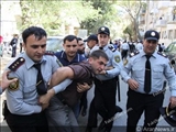 تجمع اعتراض آمیز مقابل سفارت آمریکا در باکو