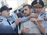 تجمع مسلمانان جمهوری آذربایجان مقابل وزارت تحصیل در اعتراض به تداوم ممنوعیت حجاب