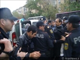 تجمع اعضا و هواداران احزاب مخالفت دولت جمهوری آذربایجان مقابل پارلمان این کشور