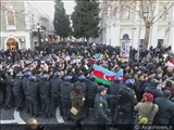 گزارش تصویری تظاهرات دیروز مردم باکو - جمهوری آذربایجان 