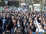 گزارش تصویری تظاهرات اسلامگرایان آذری در اعتراض به حبس مجدد روحانی فعال جمهوری آذربایجان