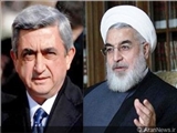 پیام تبریک رئیس جمهوری ارمنستان به دکتر حسن روحانی