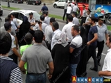 فریاد مرگ بر اسرائیل در مقابل سفارت رژیم صهیونیستی در جمهوری آذربایجان / دستگیری تظاهرات کنندگان قدس