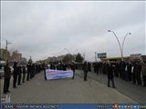 تشکیل زنجیره انسانی در حمایت از شیعیان «نارداران» آذربایجان