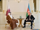 رييس جمهوري آذربايجان  و امير قطر بر توسعه مناسبات دوجانبه تاکيد کردند.