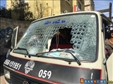 حمله شهرک‌نشینان صهیونیست به یک اتوبوس فلسطینی 