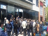 تجمع اعتراض آمیز رانندگان اتوبوس در باکو