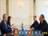 دیدار وزیر امور خارجه ترکیه با رئیس‌ جمهور آذربایجان در باکو