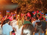 تجمع مردم باکو برای همبستگی و حمایت از ملت ترکیه در بلوار ساحلی 