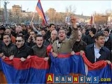 ادامه تظاهرات در ارمنستان
