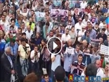 تجمع اعتراض آميز شوراي ملي مخالفان دولت جمهوري آذربايجان