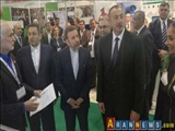 بازدید رئیس جمهوری آذربایجان از غرفه ایران در نمایشگاه ارتباطات باکو تل