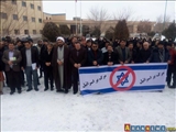 تجمع دانشجویان سراب در اعتراض به سفر نتانیاهو به جمهوری آذربایجان