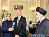 حضورالهام علی اف در سفارت ایران در باکو