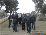 تشييع نمادین «تابوت» گروه مينسک در جمهوري آذربايجان