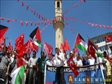 اعتراض گسترده مردم ترکیه علیه اقدامات اخیر اسرائیل در مسجدالاقصی