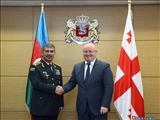 دیدار و گفتگوی وزراي دفاع جمهوري آذربايجان و گرجستان      