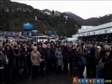 تجمع اعتراضی در مرز ترکیه و گرجستان
