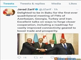 ارزیابی ظریف از نشست چهارجانبه ایران، آذربایجان، گرجستان و ترکیه در باکو