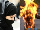 فرد مهاجم دختر محجبه را در باکو با بنزین آتش زد