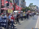 راهپیمایی روز قدس در شهر استانبول برگزار شد