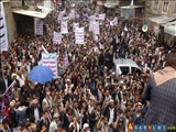 تظاهرات گسترده مردم یمن در محکومیت جنایت اخیر عربستان در استان صعده
