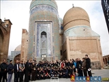 زائران روسی اربعین از پایگاه جهانی شیخ صفی الدین اردبیلی بازدید کردند/تصاویر