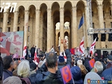 معترضان به نتایج انتخابات گرجستان در تفلیس تجمع کردند