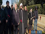 حضور اعضای حزب اسلام جمهوری آذربایجان در خیابان شهدای باکو / عکس