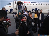 استقبال خدام امام رضا(ع) از مسافران نخستین پرواز مشهد ـ باکو 