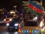 راهپیمایی مردم باکو در حمایت از سربازان جمهوری آذربایجان
